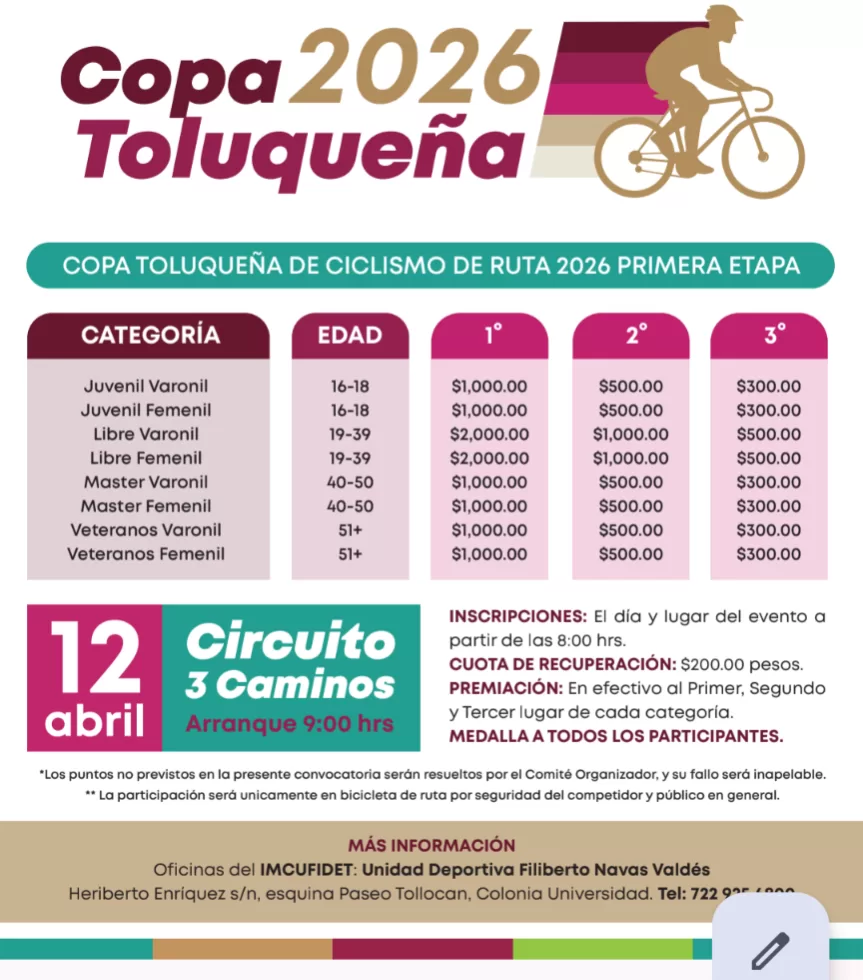 Arranca la emoción del ciclismo en Toluca con la #CopaToluqueña 2026 1 screenshot 20260314 1349544897067081641176813
